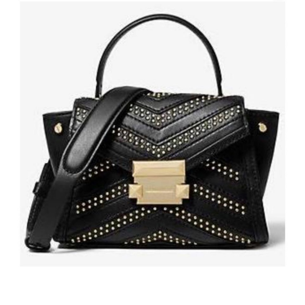 Michael Kors Whitney Studded Top Handle Satchel - Picture 3 of 8